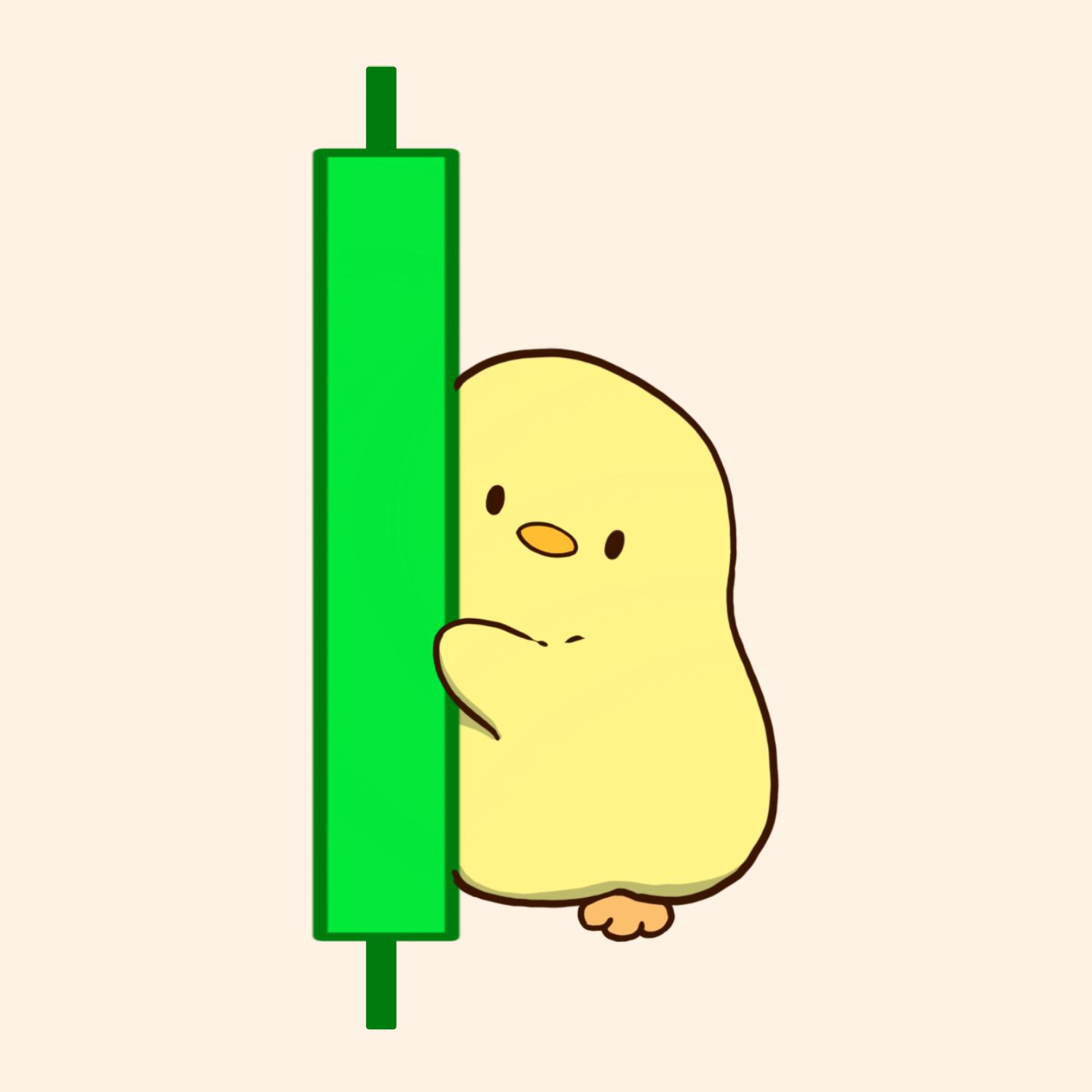 Green candle chick