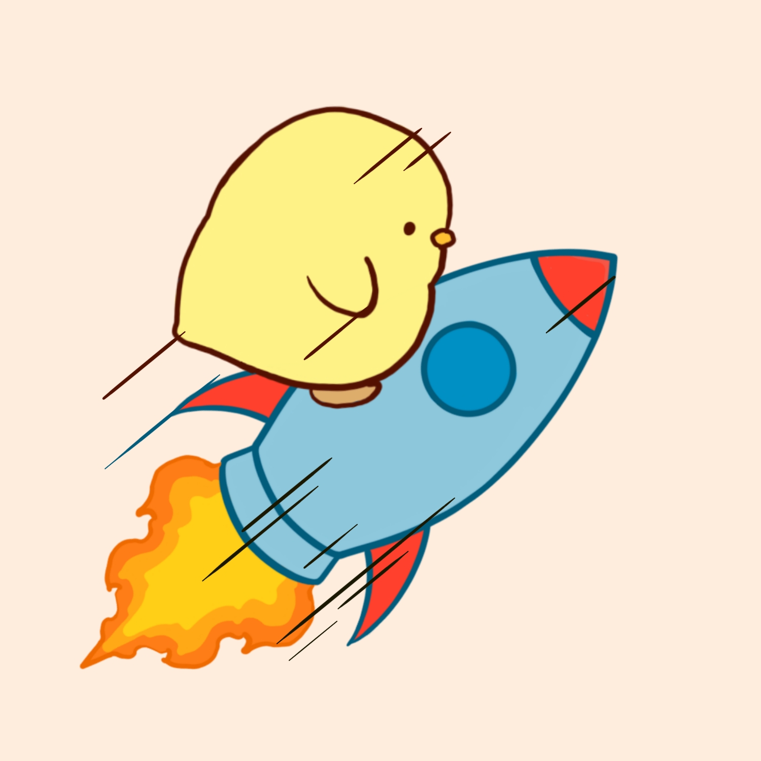 To the moon chick